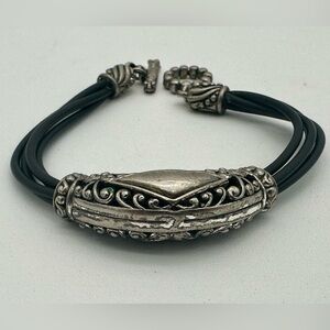 Silver Bracelet With Toggle Clasp, Very Nice Details